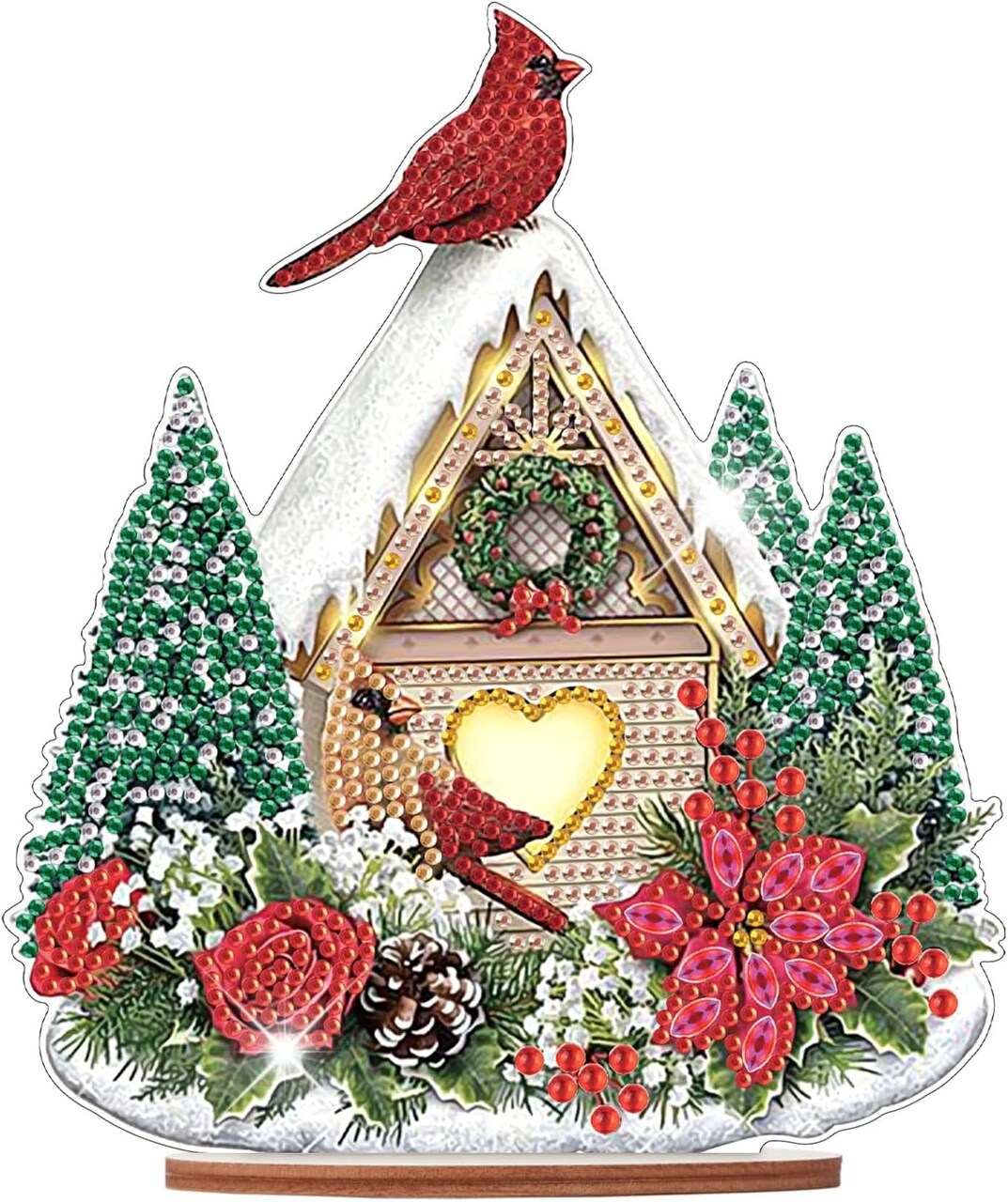 Diamond Art Painting Kit Tabletop Decoration - (Christmas Bird House)